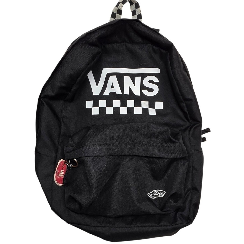Vans Old Skool Backpack Black White Checkerboard Off The Wall Logo Skate Bag